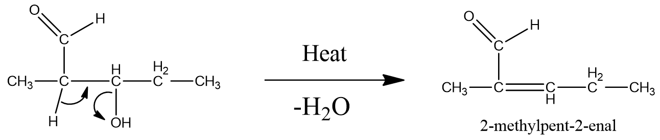 aldol condensation of propanal, final product of aldol condensation of propanal