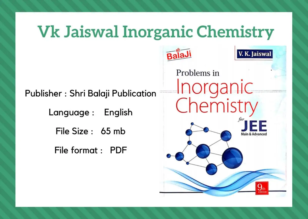 VK Jaiswal Inorganic Chemistry Pdf Download