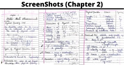 Units and Measurements Class 11 Notes PDF Download